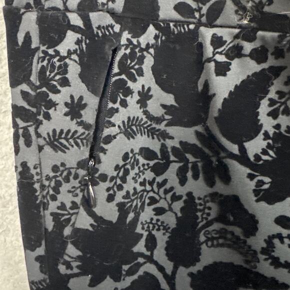 Soft Surroundings Velvet Burnout Black Skinny Pants Size M Boho Whimsygoth Fairy - Picture 7 of 9